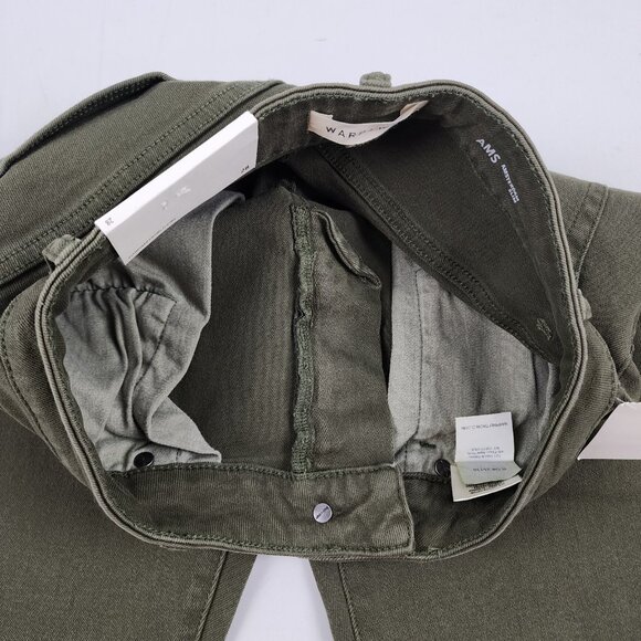 Warp + Weft Jeans Mens 28x30 Green Ams Amsterdam Slim Denim NWT - Picture 5 of 13
